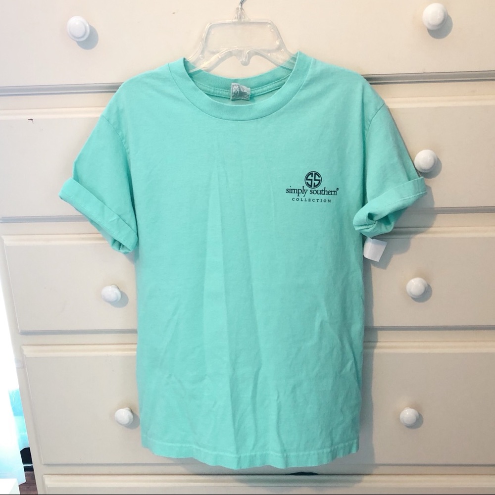 Simply Southern Aqua Blue Short Sleeve Tee